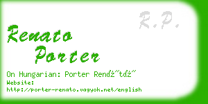 renato porter business card